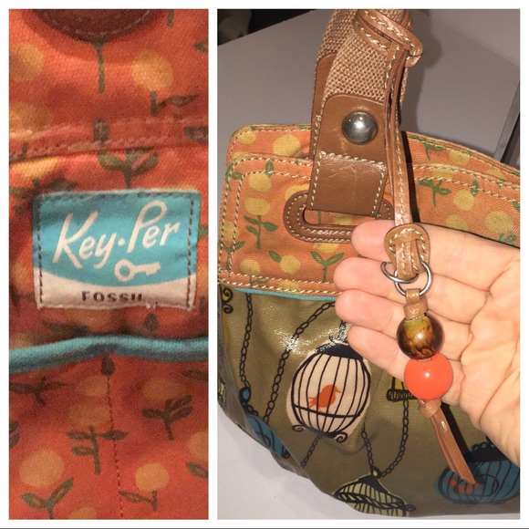 FOSSIL Key•Per birdcage canvas/coated canvas bag - Picture 5 of 8
